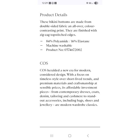 COS Womens Bikini Size 6 Top / 8 Bottoms Two Piece Swimsuit Gray Red Pink - Picture 10 of 10